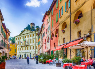 Piazza Marconi a Brisighella