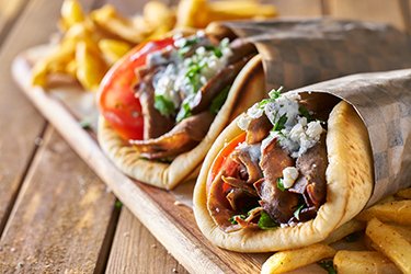 Il Gyros Pita tipico di Corfù