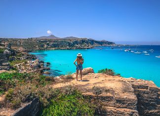 Isola di Favignana alle Egadi in Sicilia