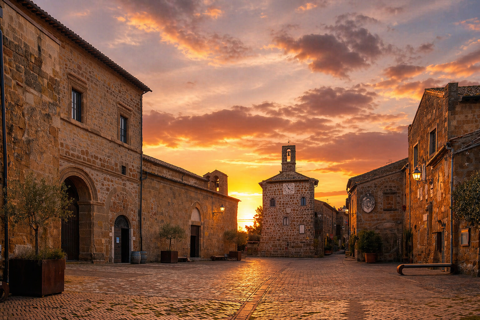 Piazza del Pretorio a Sovana Piazza del Pretorio a Sovana